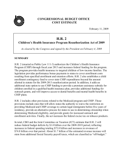 (CBO) Cost Estimate - Georgetown Center for Children and Families