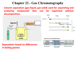 Chapter 22 - Gas Chromatography
