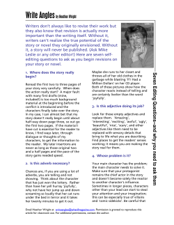 Seven Editing Questions--and why you need to ask them