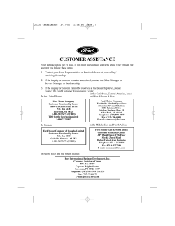 CUSTOMER ASSISTANCE