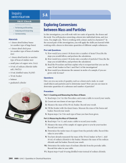 Textbook Lab - Mass to Particles
