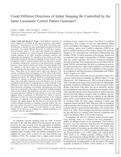 Could Different Directions of Infant Stepping Be Controlled by the
