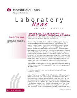 Change in the Reporting of Leukocyte Differential