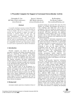 A wearable computer for support of astronaut extravehicular activity