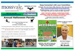 Annual Halloween Parade - Mossvale on Manly Residents Association
