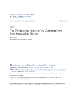 The Technocratic Politics of the Common Core State Standards in