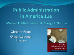 Formal Theories of Organization