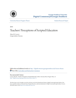 Teachers` Perceptions of Scripted Education