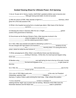 Guided Viewing Sheet for Ultimate Power: Evil Uprising