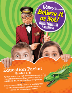 Grades 6-8 - Ripley`s Believe It or Not!
