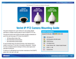 Verint IP PTZ Camera Mounting Guide