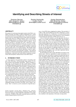 Identifying and Describing Streets of Interest