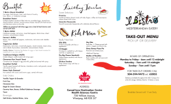 TAKE-OUT MENU