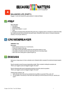 BALANCED LIFE (PART1)