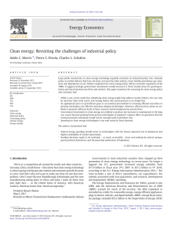 Clean energy: Revisiting the challenges of industrial policy