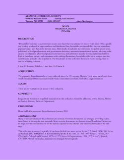 Broadsides Collection - Arizona Historical Society