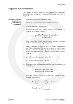 Longitude by Chronometer