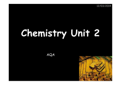 Chemistry Unit 2