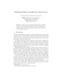 Distributed Safety Controllers for Web Services