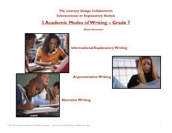 3 Academic Modes of Writing &ndash; Grade 7