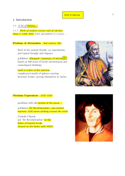 5 1. Introduction 1.1. A bit of history 1.1.1. Birth of modern science