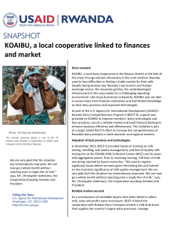USAID Snapshot Template - Success Story