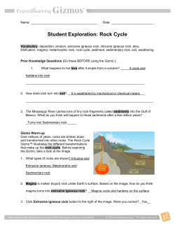 Student Exploration: Rock Cycle