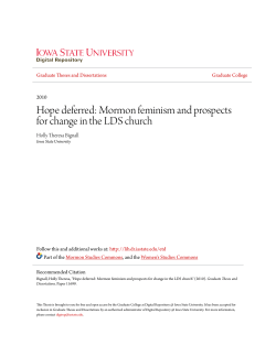 Hope deferred: Mormon feminism and prospects for change in the