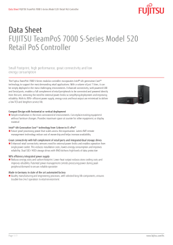 Data Sheet FUJITSU TeamPoS 7000 S