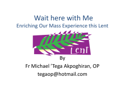 Lenten Theme - Sacred Heart Church