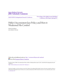 Hitler`s Inconsistent Jazz Policy and How it Weakened His Control