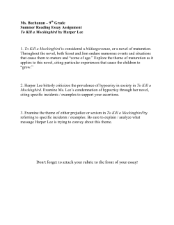 Ms. Buchanan &ndash; 9 Grade Summer Reading Essay Assignment To