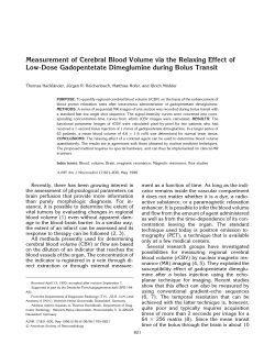 Measurement of Cerebral Blood Volume via the Relaxing Effect of