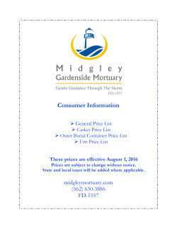 Price Lists - Midgley Gardenside Mortuary