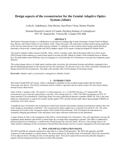 Design aspects of the reconstructor for the Gemini Adaptive Optics