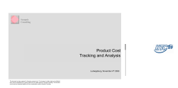Product Cost Tracking and Analysis