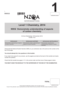 Level 1 Chemistry (90932) 2014