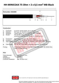 HH-MINICOAX 75 Ohm + 2 x 0,5 mm&sup2; MB Black