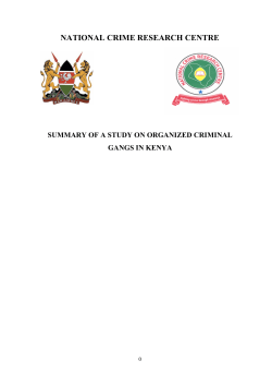 Summary Of A Study On Organized Criminal Gangs - Frank