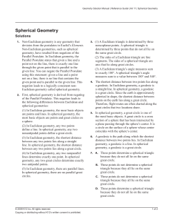 Spherical Geometry