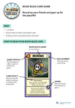 BOOK BUGS CARD GAME Round up your friends and gear up for