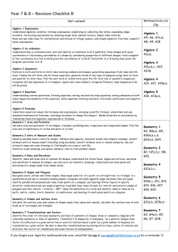 Revision List B - Point scores up to 39