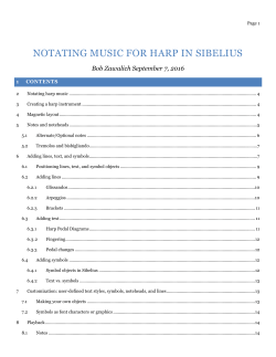 notating music for harp in sibelius