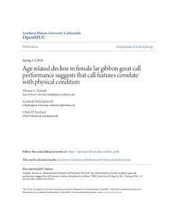 Age related decline in female lar gibbon great call