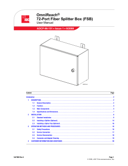 ADCP-96-151. Issue 1. 72-Port Fiber Splitter Box