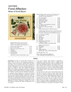 Fond Affection - New World Records