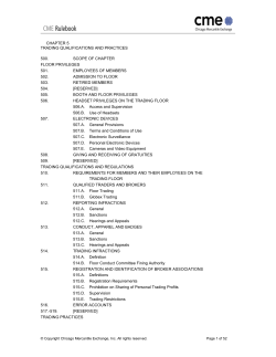 CME Rulebook Chapter 5