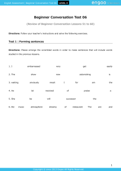 Beginner Conversation Test 06
