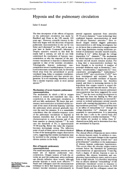 Hypoxia and the pulmonary circulation