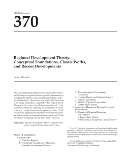 Regional Development Theory: Conceptual